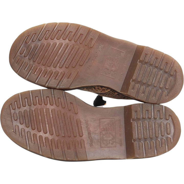 Dr. Martens Snake Print Python Pattern 8-Eye Boots, Made in England, Size 4 Women's 23.0cm unclear Beige type Vintage Second Hand