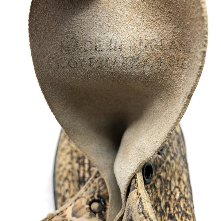 Dr. Martens Snake Print Python Pattern 8-Eye Boots, Made in England, Size 4 Women's 23.0cm unclear Beige type Vintage Second Hand