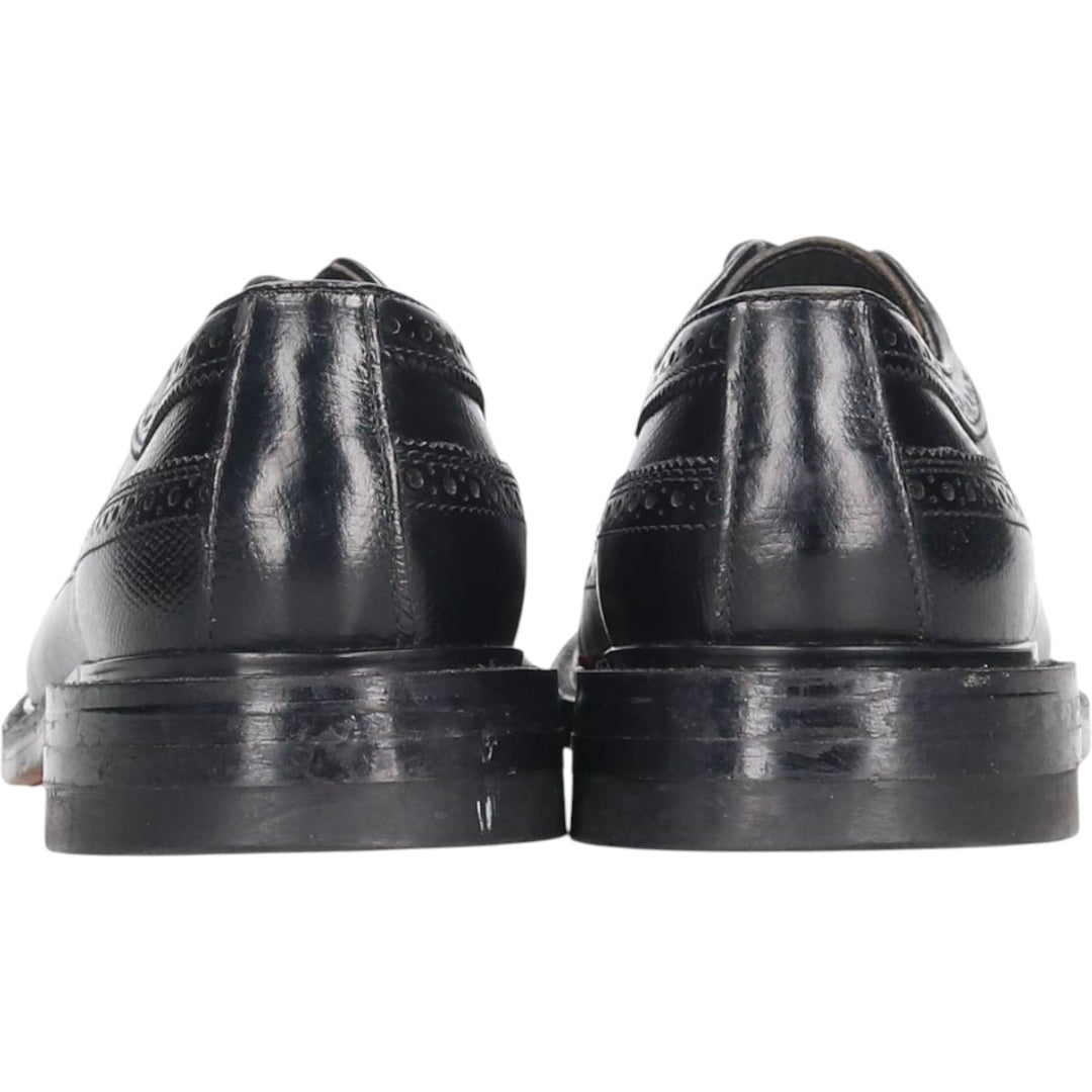 Stafford Full Brogue Wingtip Shoes Made in USA Men's 26.0cm genuine leather black type Vintage Second Hand