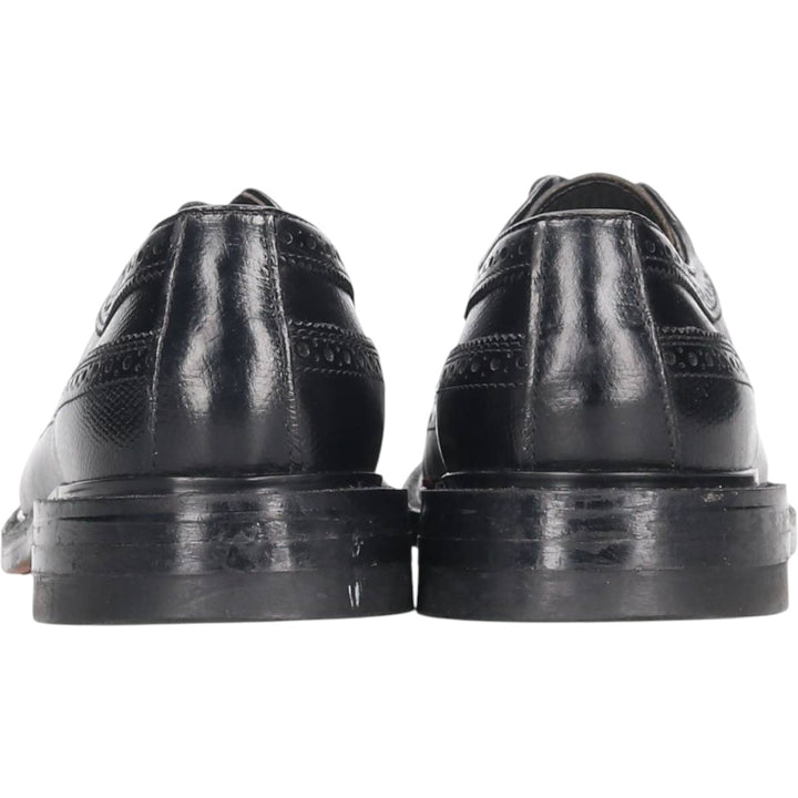 Stafford Full Brogue Wingtip Shoes Made in USA Men's 26.0cm genuine leather black type Vintage Second Hand