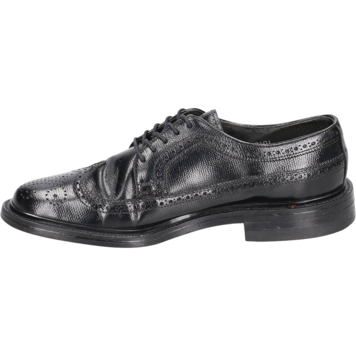 Stafford Full Brogue Wingtip Shoes Made in USA Men's 26.0cm genuine leather black type Vintage Second Hand