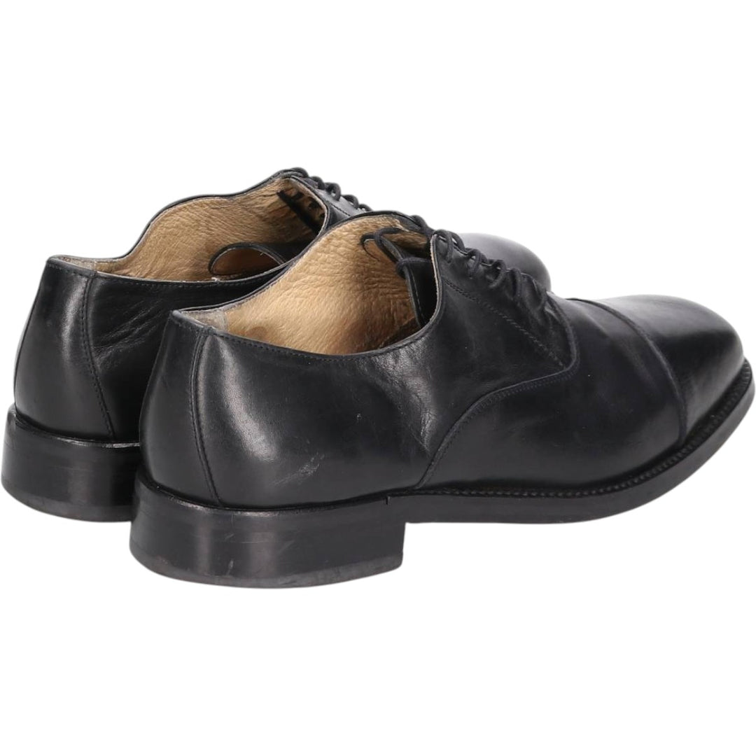 Straight tip shoes made in Italy size 42 Men's 26.5cm genuine leather black type Vintage Second Hand