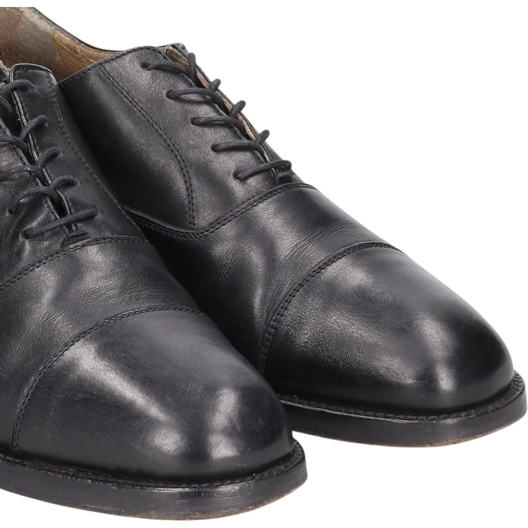 Straight tip shoes made in Italy size 42 Men's 26.5cm genuine leather black type Vintage Second Hand