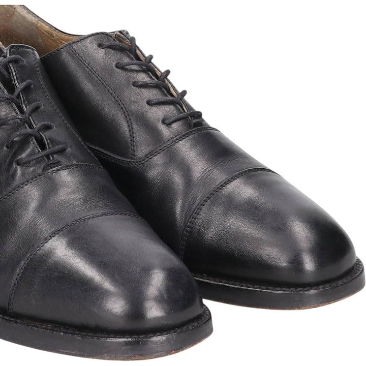 Straight tip shoes made in Italy size 42 Men's 26.5cm genuine leather black type Vintage Second Hand