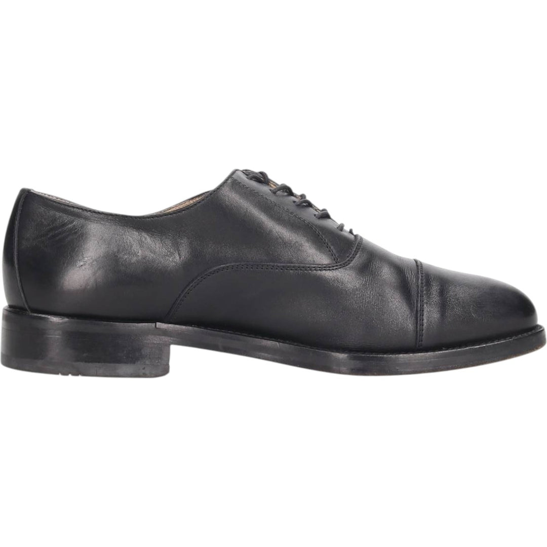 Straight tip shoes made in Italy size 42 Men's 26.5cm genuine leather black type Vintage Second Hand