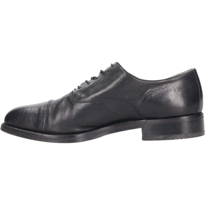Straight tip shoes made in Italy size 42 Men's 26.5cm genuine leather black type Vintage Second Hand