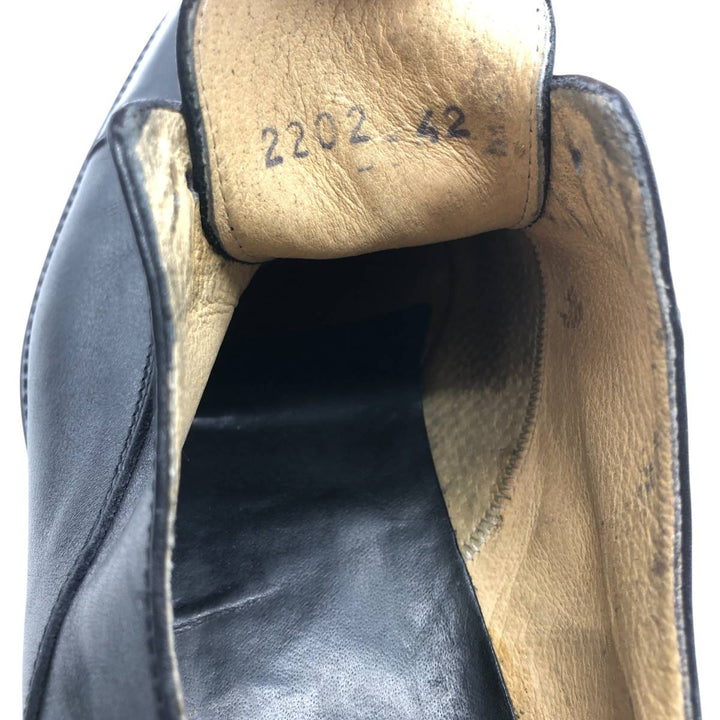 Straight tip shoes made in Italy size 42 Men's 26.5cm genuine leather black type Vintage Second Hand