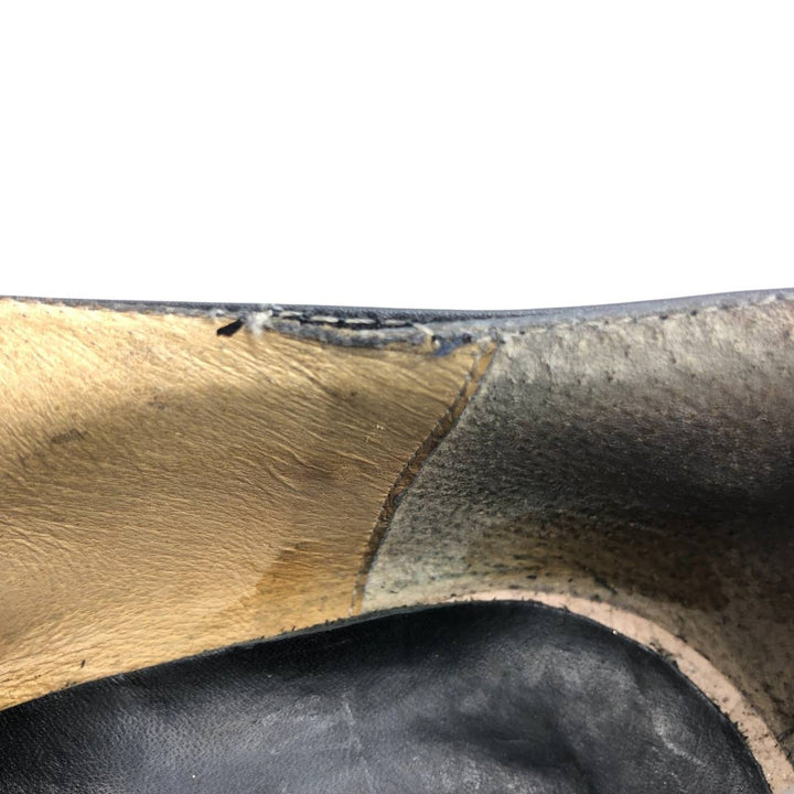 Straight tip shoes made in Italy size 42 Men's 26.5cm genuine leather black type Vintage Second Hand