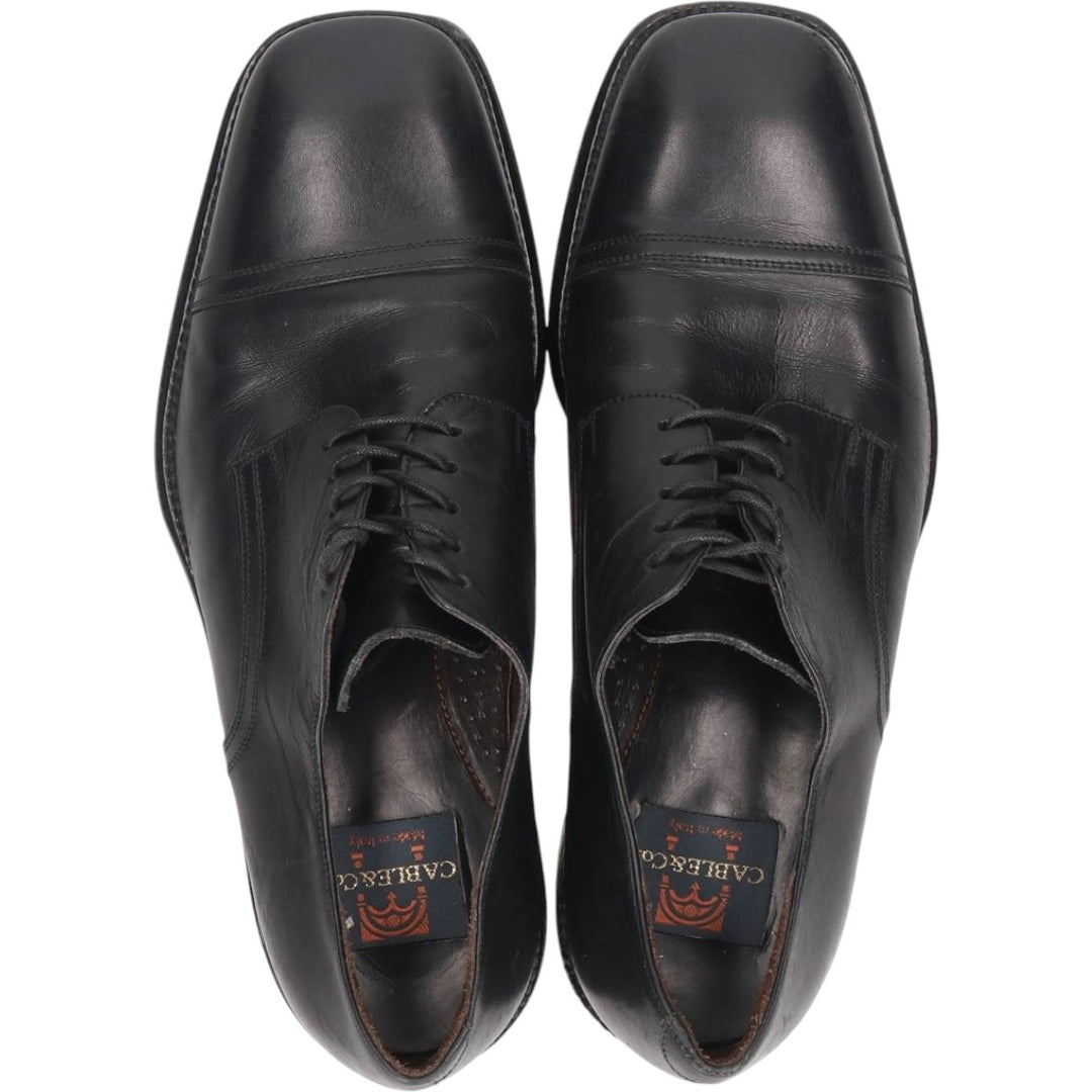 CABLE AND Co. Square Toe Straight Tip Shoes, Made in Italy, 8D Men's 26.5cm unclear black type Vintage Second Hand