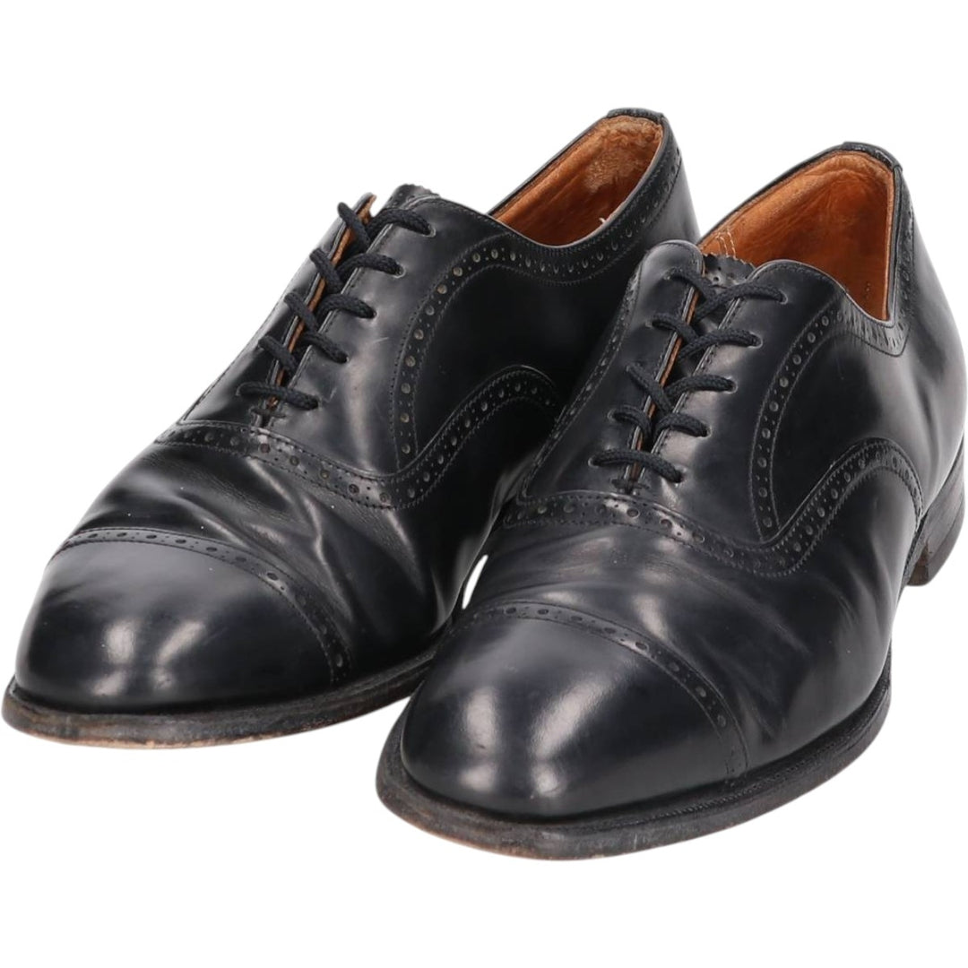 Church's semi-brogue straight-tip shoes Men's 26.5cm genuine leather black type Vintage Second Hand