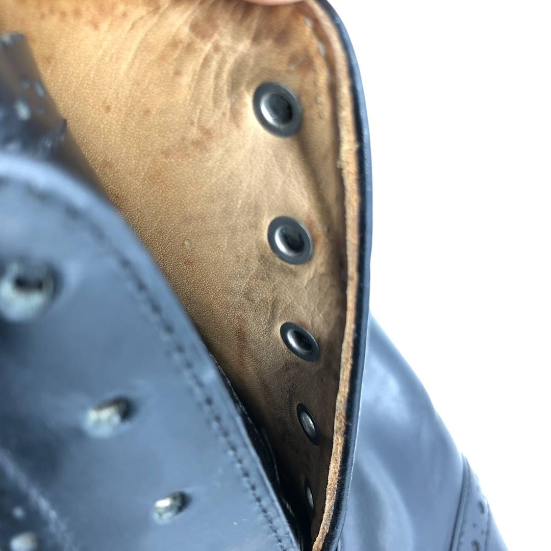 Church's semi-brogue straight-tip shoes Men's 26.5cm genuine leather black type Vintage Second Hand