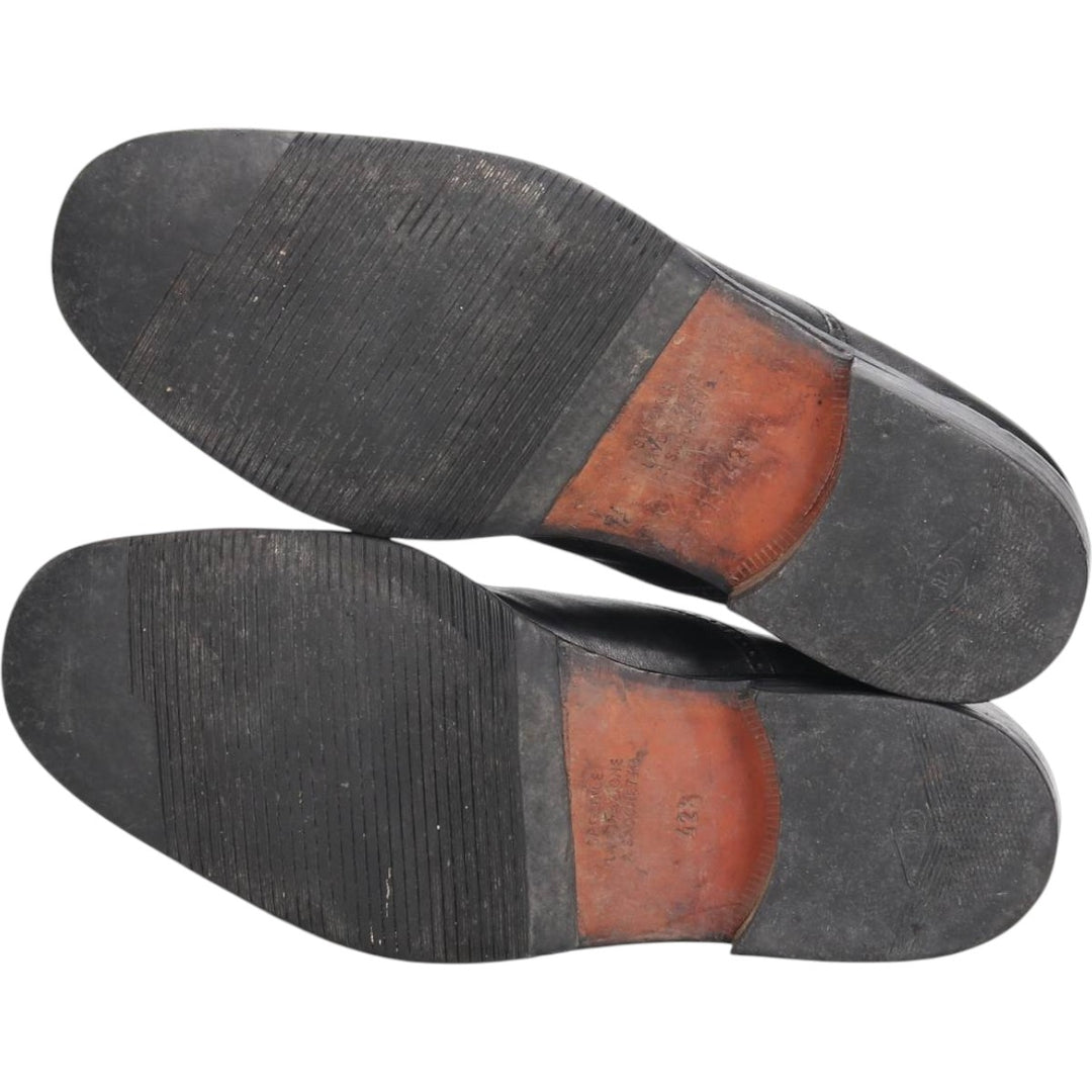 ALFEO PISANI Straight Tip Shoes, Made in Italy, Size 42 1/2 Men's 27.0cm unclear black type Vintage Second Hand