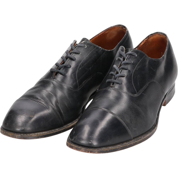 Church's Custom Grade Straight Tip Shoes, Made in England, Size 9.5D Men's 28.0cm genuine leather black type Vintage Second Hand
