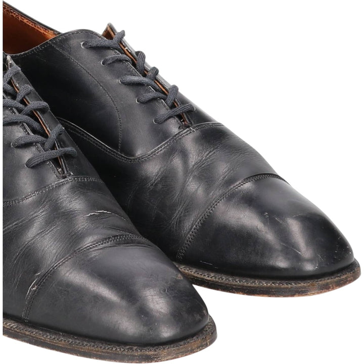 Church's Custom Grade Straight Tip Shoes, Made in England, Size 9.5D Men's 28.0cm genuine leather black type Vintage Second Hand