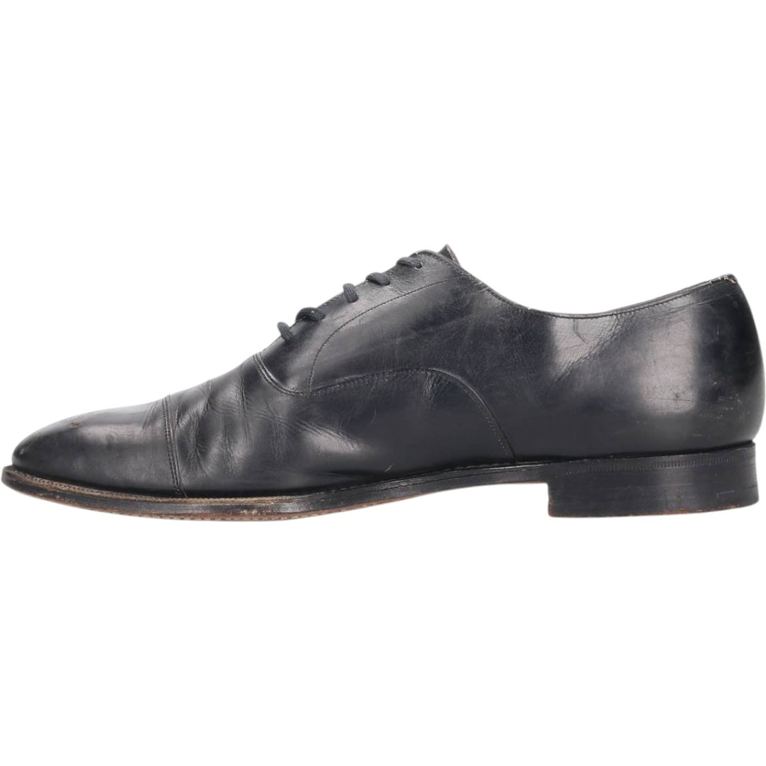 Church's Custom Grade Straight Tip Shoes, Made in England, Size 9.5D Men's 28.0cm genuine leather black type Vintage Second Hand