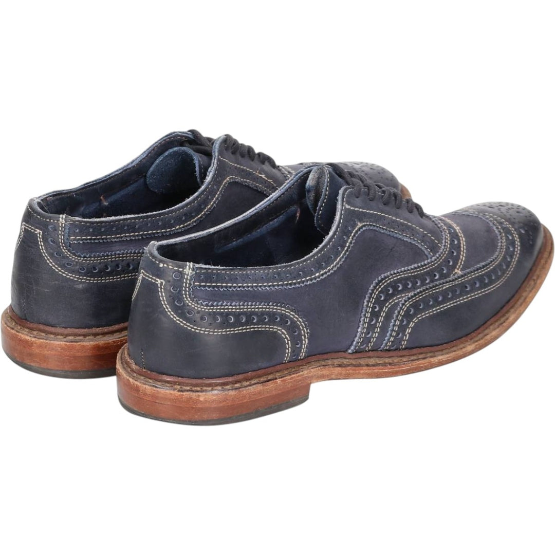 Allen Edmonds Neumok Wingtip Shoes Made in USA Men's 27.5cm genuine leather navy blue type Vintage Second Hand