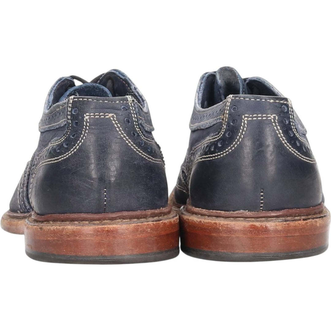 Allen Edmonds Neumok Wingtip Shoes Made in USA Men's 27.5cm genuine leather navy blue type Vintage Second Hand