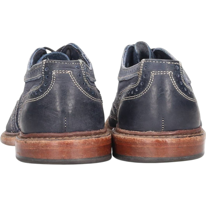 Allen Edmonds Neumok Wingtip Shoes Made in USA Men's 27.5cm genuine leather navy blue type Vintage Second Hand