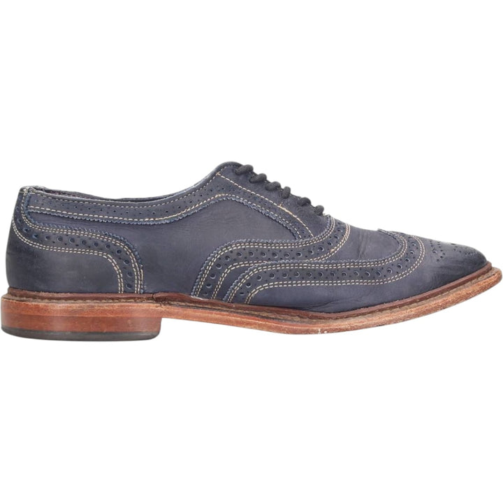 Allen Edmonds Neumok Wingtip Shoes Made in USA Men's 27.5cm genuine leather navy blue type Vintage Second Hand