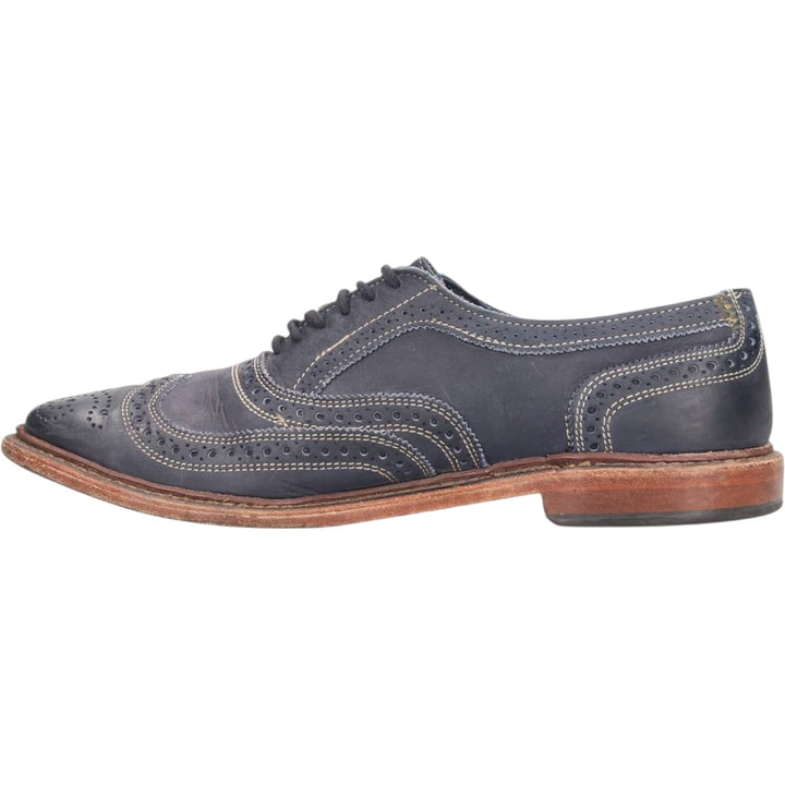 Allen Edmonds Neumok Wingtip Shoes Made in USA Men's 27.5cm genuine leather navy blue type Vintage Second Hand