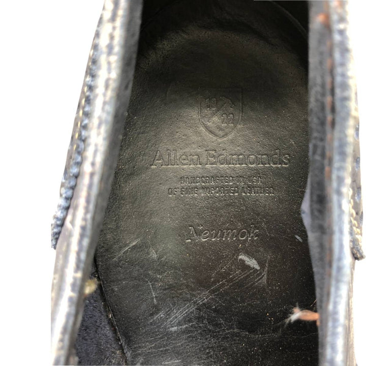 Allen Edmonds Neumok Wingtip Shoes Made in USA Men's 27.5cm genuine leather navy blue type Vintage Second Hand