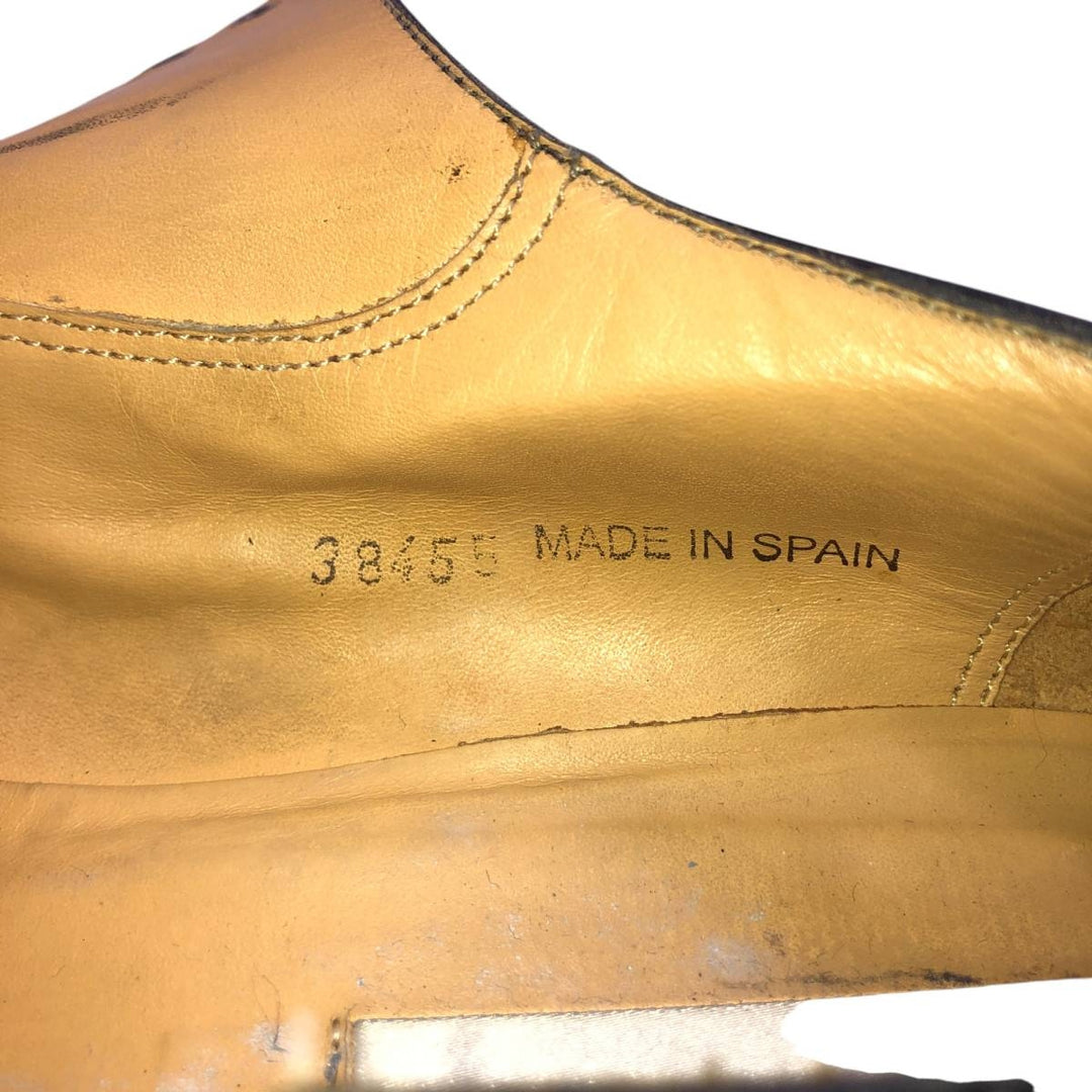 Mezlan Straight Tip Shoes, Made in Spain, Size 9 Wide Men's 27.0cm genuine leather black type Vintage Second Hand