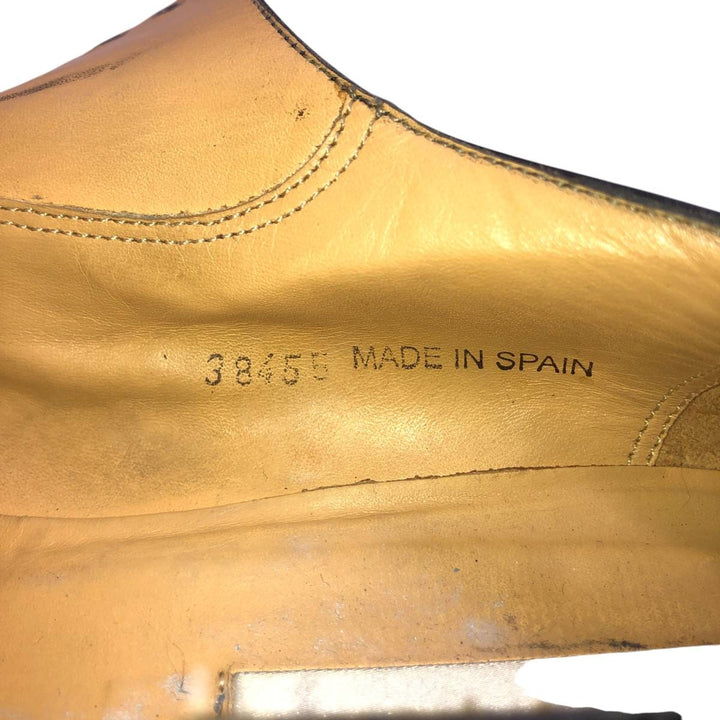 Mezlan Straight Tip Shoes, Made in Spain, Size 9 Wide Men's 27.0cm genuine leather black type Vintage Second Hand