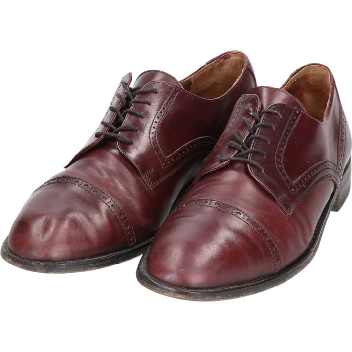VITO RUFOLO Straight Tip Shoes, Made in Italy, Size 10M Men's 28.0cm genuine leather wine-red Vintage Second Hand