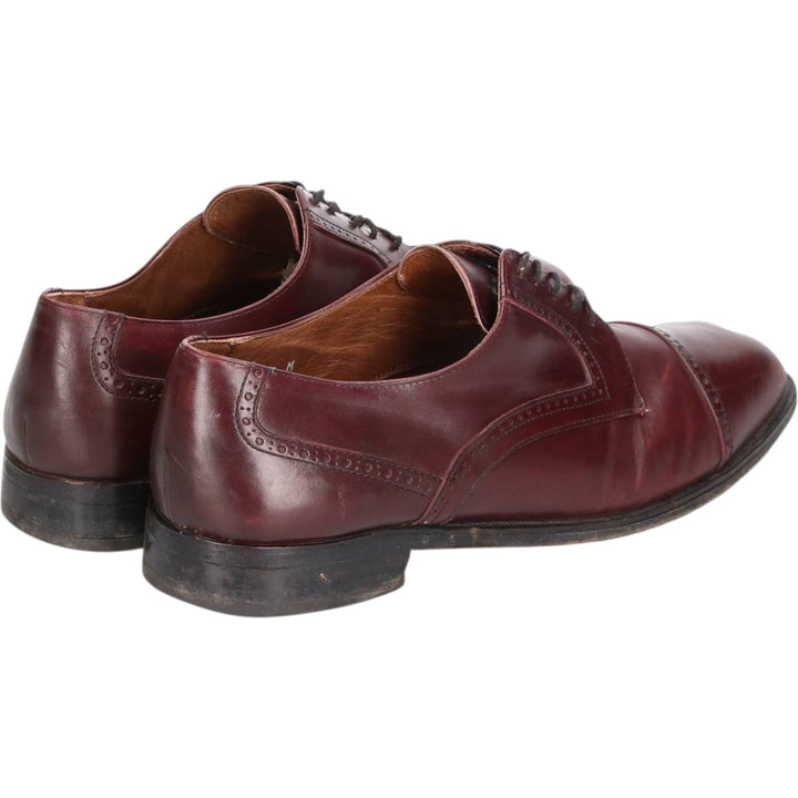 VITO RUFOLO Straight Tip Shoes, Made in Italy, Size 10M Men's 28.0cm genuine leather wine-red Vintage Second Hand