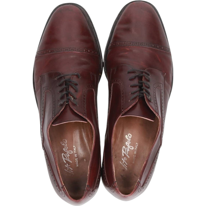 VITO RUFOLO Straight Tip Shoes, Made in Italy, Size 10M Men's 28.0cm genuine leather wine-red Vintage Second Hand