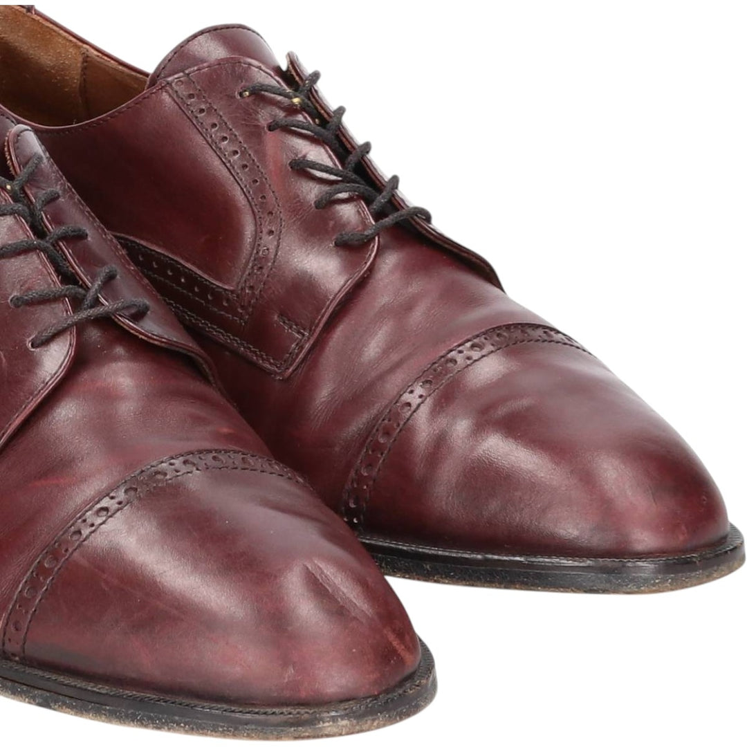 VITO RUFOLO Straight Tip Shoes, Made in Italy, Size 10M Men's 28.0cm genuine leather wine-red Vintage Second Hand