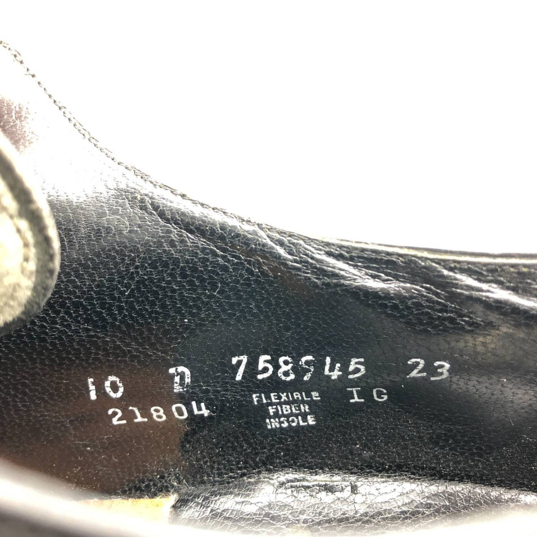 Florsheim Plain Toe Shoes 10 D Men's 28.0cm genuine leather black type Vintage Second Hand
