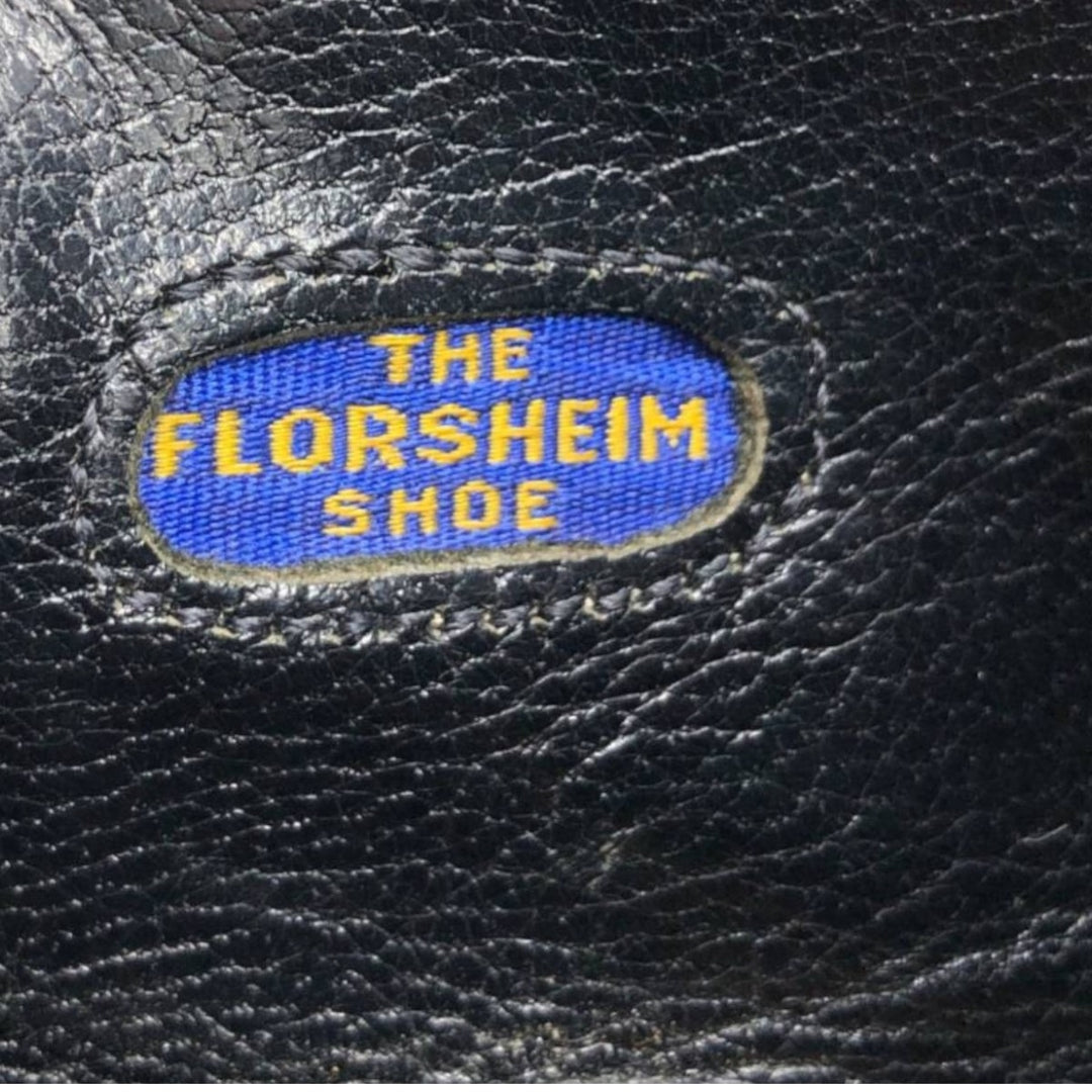 Florsheim Plain Toe Shoes 10 D Men's 28.0cm genuine leather black type Vintage Second Hand
