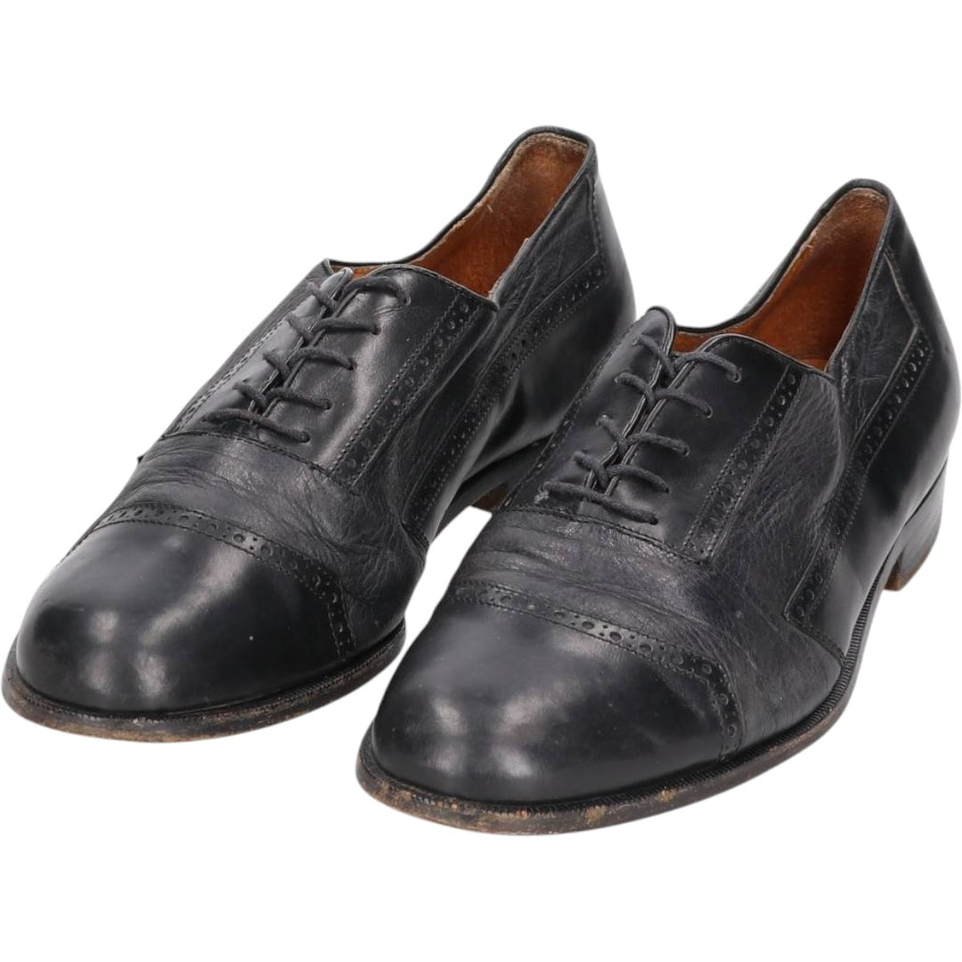 Bruno Magli Straight Tip Shoes, Made in Italy, Size 8 M Men's 27.5cm unclear black type Vintage Second Hand