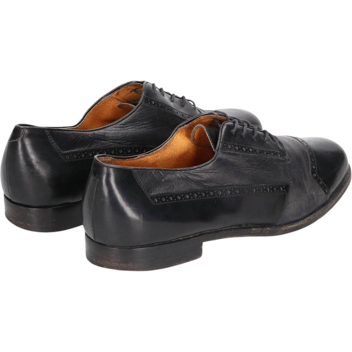 Bruno Magli Straight Tip Shoes, Made in Italy, Size 8 M Men's 27.5cm unclear black type Vintage Second Hand