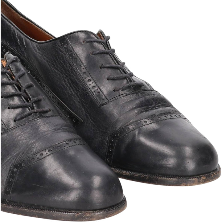 Bruno Magli Straight Tip Shoes, Made in Italy, Size 8 M Men's 27.5cm unclear black type Vintage Second Hand