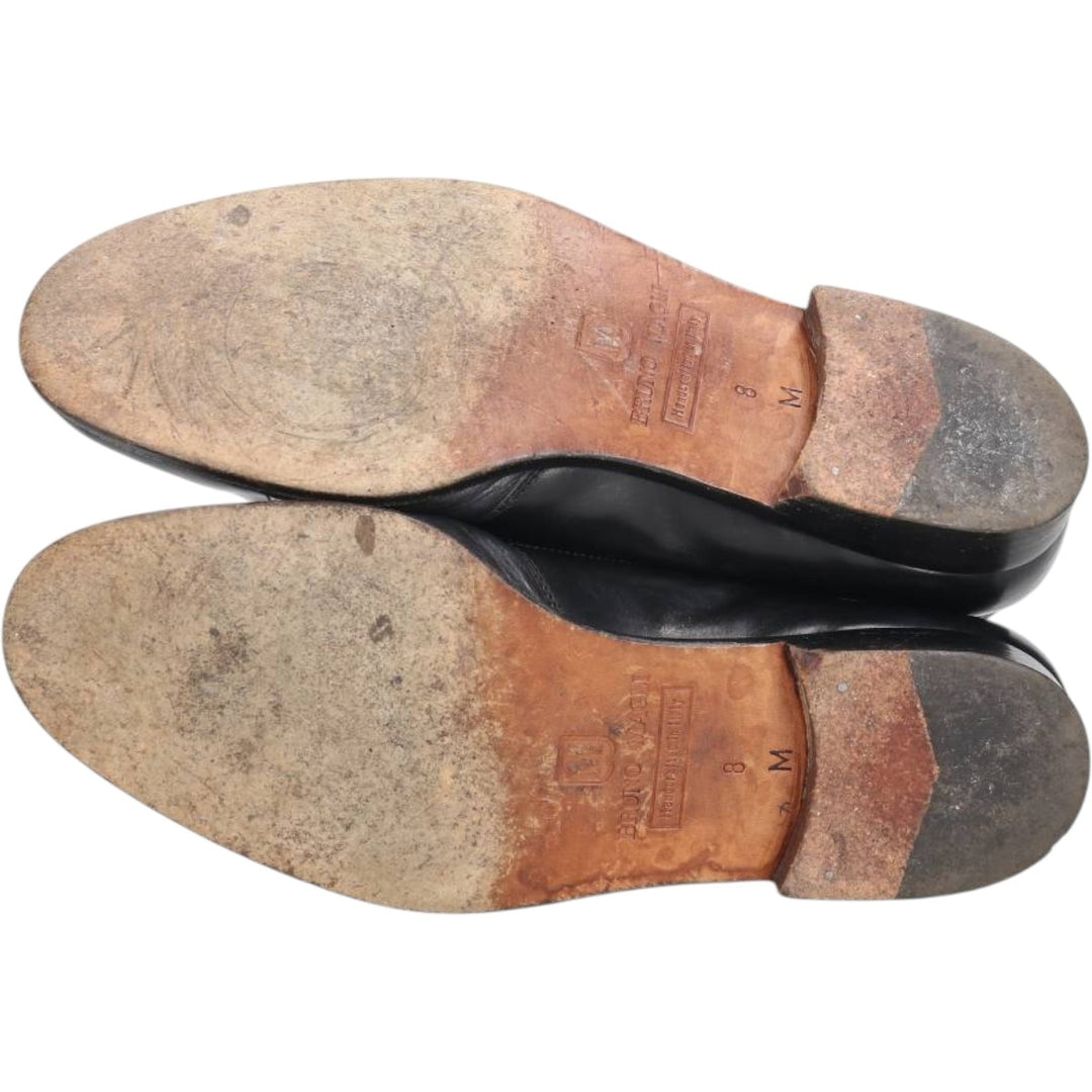 Bruno Magli Straight Tip Shoes, Made in Italy, Size 8 M Men's 27.5cm unclear black type Vintage Second Hand