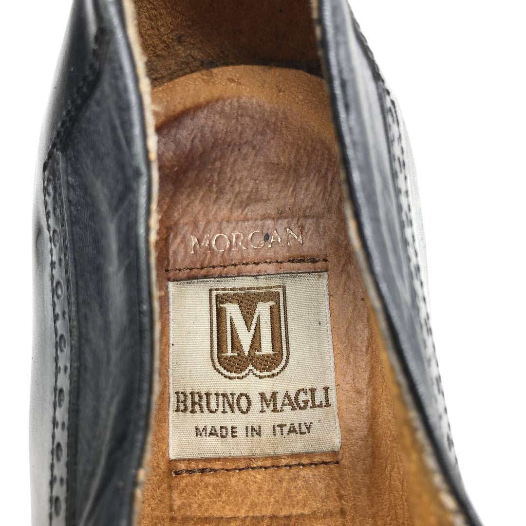 Bruno Magli Straight Tip Shoes, Made in Italy, Size 8 M Men's 27.5cm unclear black type Vintage Second Hand