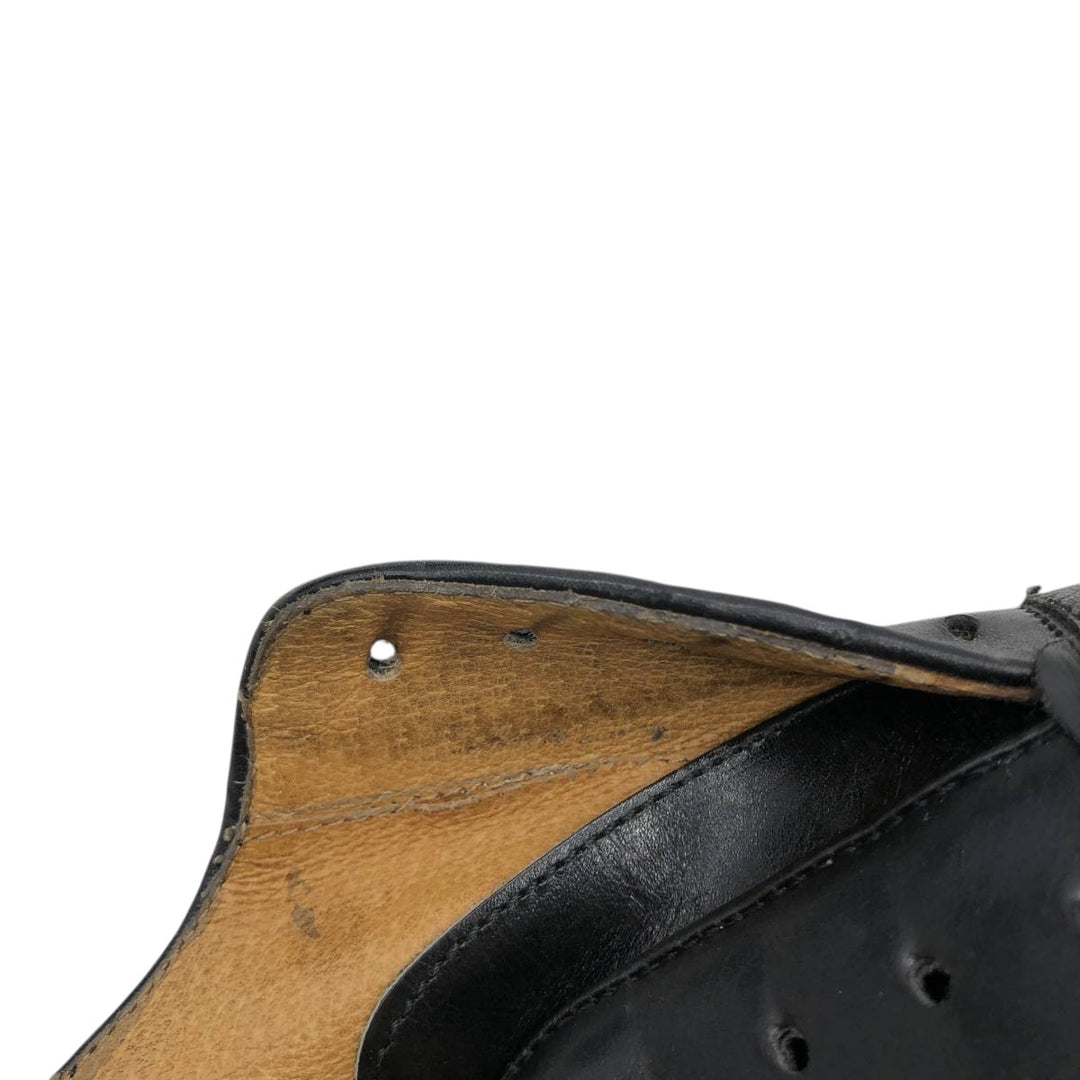 Bruno Magli Straight Tip Shoes, Made in Italy, Size 8 M Men's 27.5cm unclear black type Vintage Second Hand