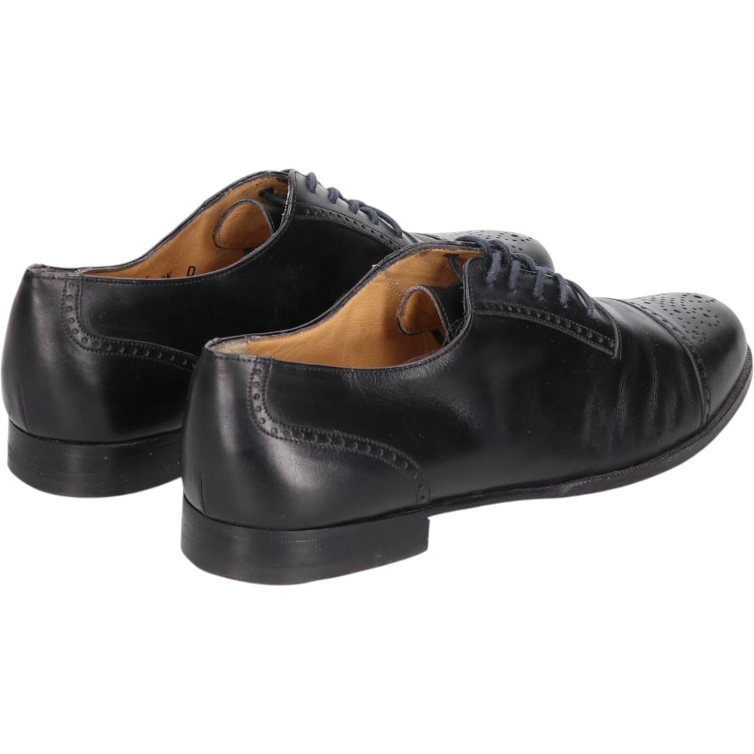 Bally semi-brogue straight-tip shoes, made in Italy, size 8 1/2 D Men's 27.0cm genuine leather black type Vintage Second Hand