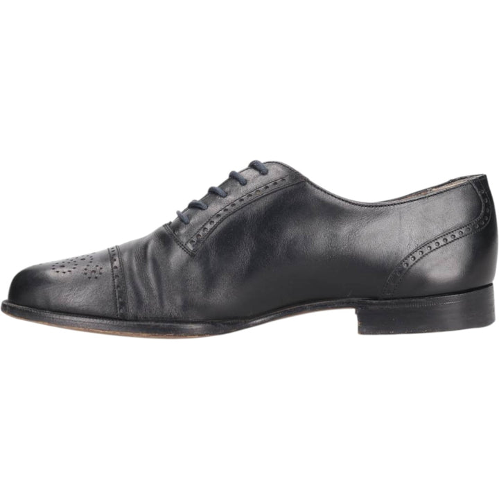 Bally semi-brogue straight-tip shoes, made in Italy, size 8 1/2 D Men's 27.0cm genuine leather black type Vintage Second Hand