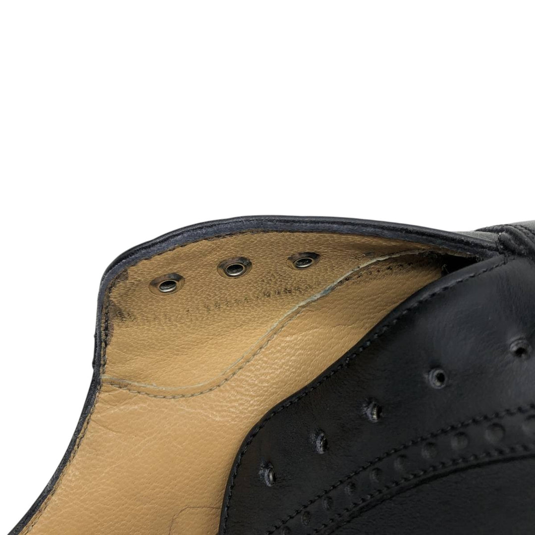 Bally semi-brogue straight-tip shoes, made in Italy, size 8 1/2 D Men's 27.0cm genuine leather black type Vintage Second Hand
