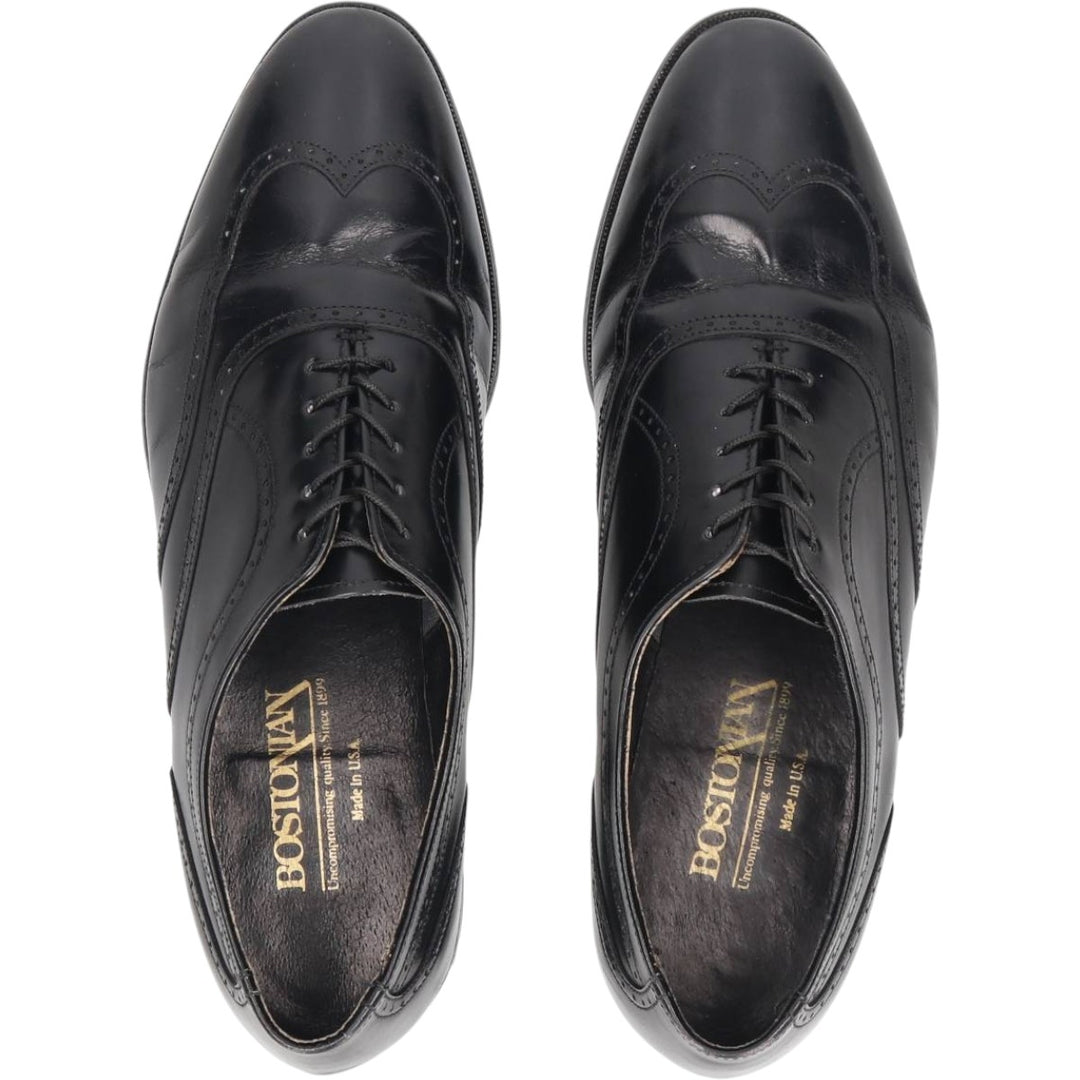Bostonian Wingtip Shoes, Made in USA, Size 9 1/2 M Men's 27.5cm unclear black type Vintage Second Hand