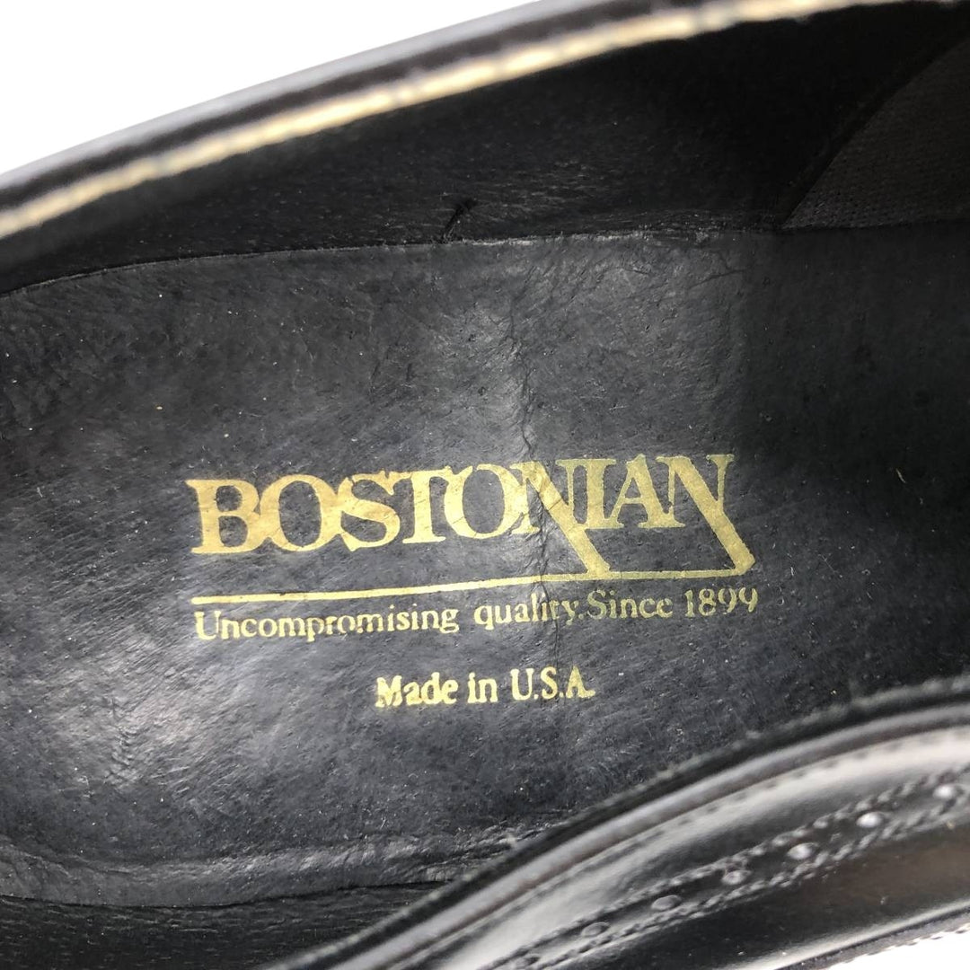 Bostonian Wingtip Shoes, Made in USA, Size 9 1/2 M Men's 27.5cm unclear black type Vintage Second Hand
