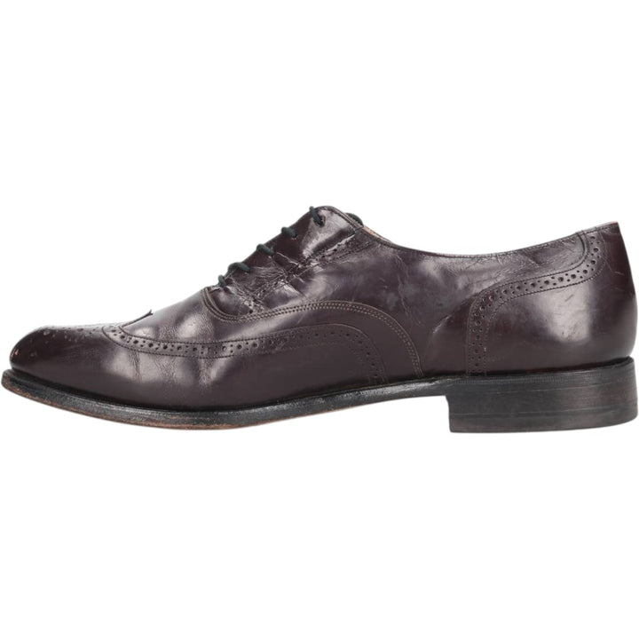 Johnston & Murphy Optima Full Brogue Wingtip Shoes, Made in USA, Size 9 1/2 Men's 27.5cm unclear burgundy type Vintage Second Hand