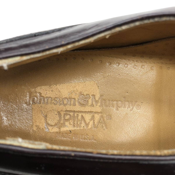 Johnston & Murphy Optima Full Brogue Wingtip Shoes, Made in USA, Size 9 1/2 Men's 27.5cm unclear burgundy type Vintage Second Hand