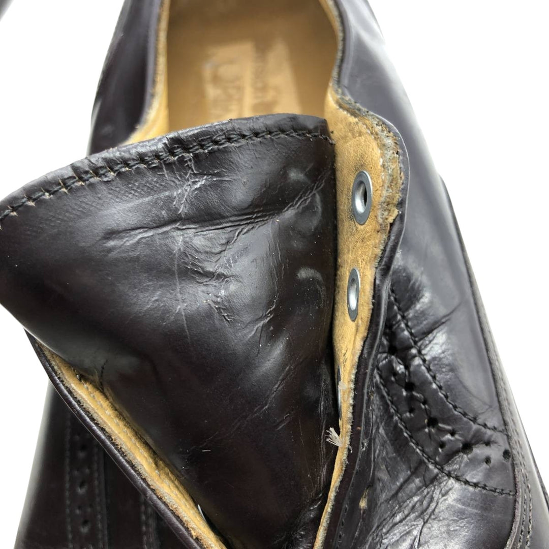 Johnston & Murphy Optima Full Brogue Wingtip Shoes, Made in USA, Size 9 1/2 Men's 27.5cm unclear burgundy type Vintage Second Hand