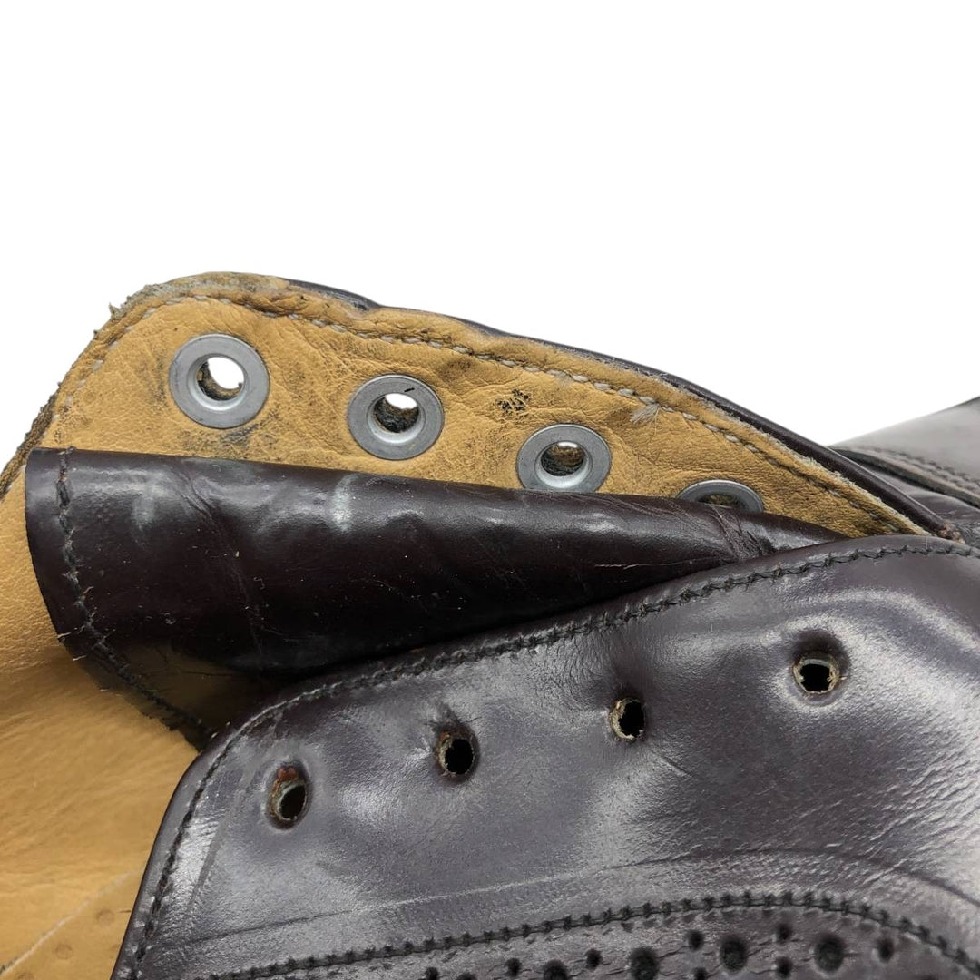 Johnston & Murphy Optima Full Brogue Wingtip Shoes, Made in USA, Size 9 1/2 Men's 27.5cm unclear burgundy type Vintage Second Hand