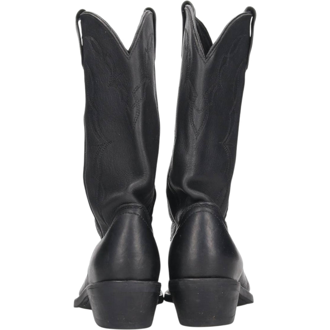 Danpost platform western boots, size 10 1/2 D Men's 28.5cm genuine leather black type Vintage Second Hand