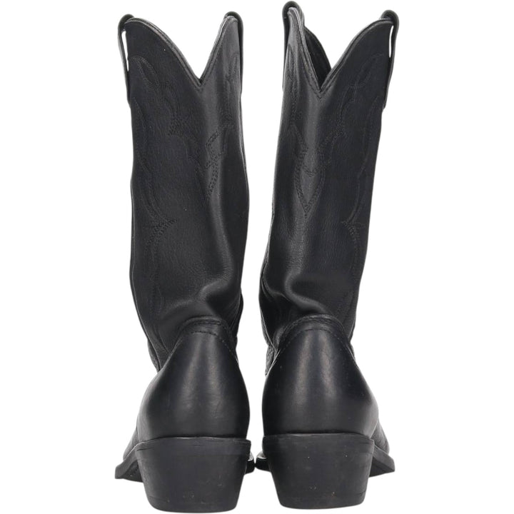 Danpost platform western boots, size 10 1/2 D Men's 28.5cm genuine leather black type Vintage Second Hand